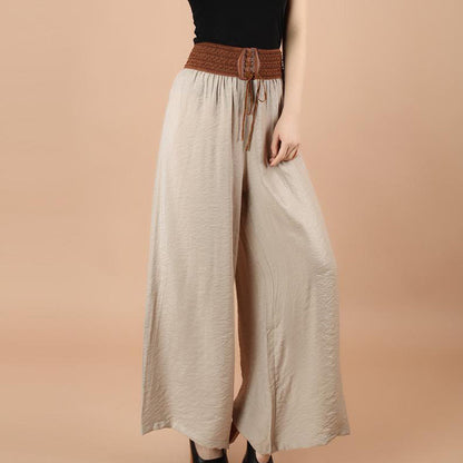 Women'S Fashion Casual Cotton Linen Thin Wide Leg Loose Trousers
