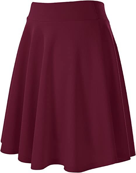 Women Fashion Casual Solid Color A- Line Skirt