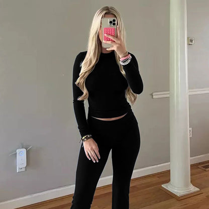 Conjunto de dos piezas de camiseta y pantalón de manga corta, básico, informal, elegante y sencillo para mujer.