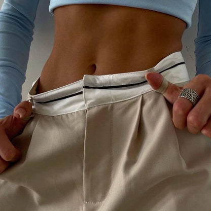 Spring Solid Color Fashion Casual Women Office Pants