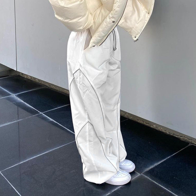 Women Fashion Casual High Waist Drawstring Jogger Pants