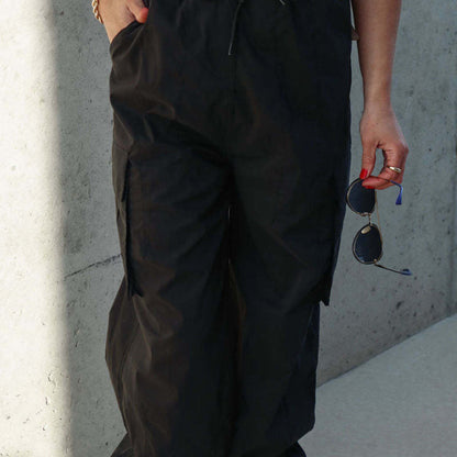 Pantalones cargo holgados e informales a la moda para mujer