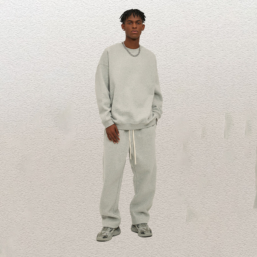 Sudadera gruesa con forro polar, holgada, informal, de color liso, a la moda para hombre