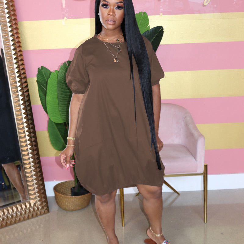 Women Fashion Casual Plus Size Dress