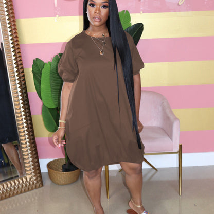 Women Fashion Casual Plus Size Dress
