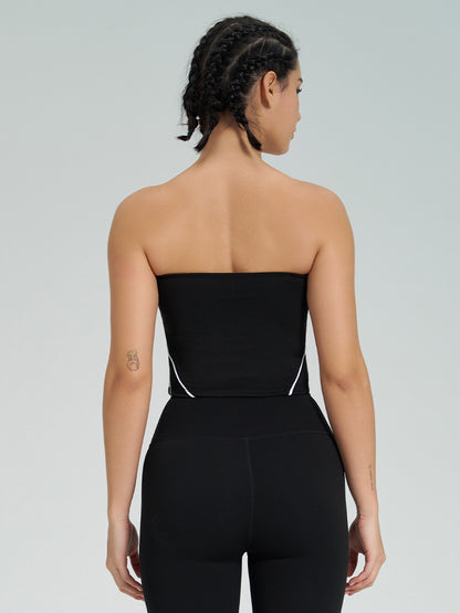 Top deportivo de yoga con doble exfoliación, informal, a la moda para mujer