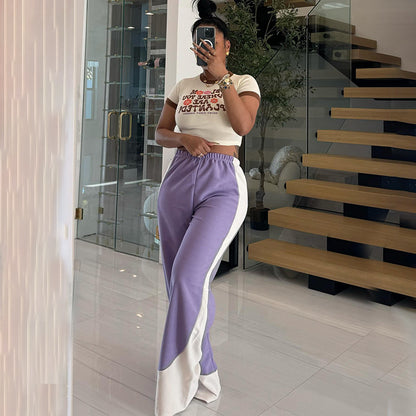 Women Retro Casual Straight Dosing Loose Wide-Leg Pants