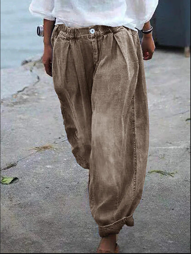 Women'S Fashion Vintage Casual Floral Embroidery Loose Jeans