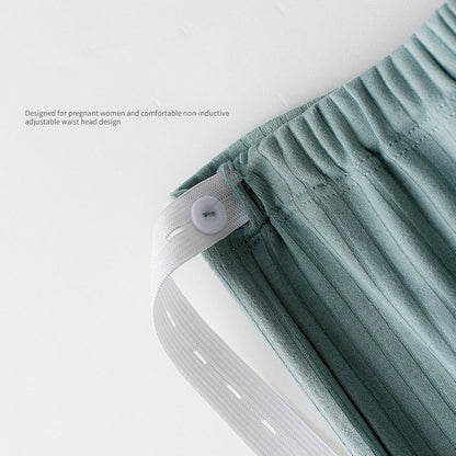 Pantalones de vientre ajustables de color sólido casuales de moda para mujeres embarazadas