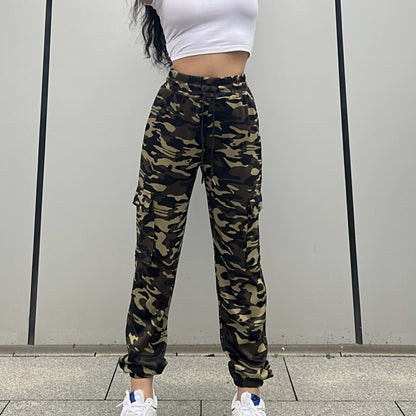 Street Women Casual Camouflage Print Cargo Pants
