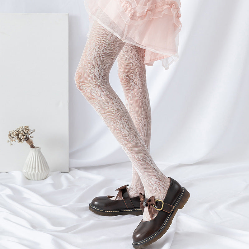Women'S Casual Fashion Sexy Lace Floral Mesh Pantyhose Stockings