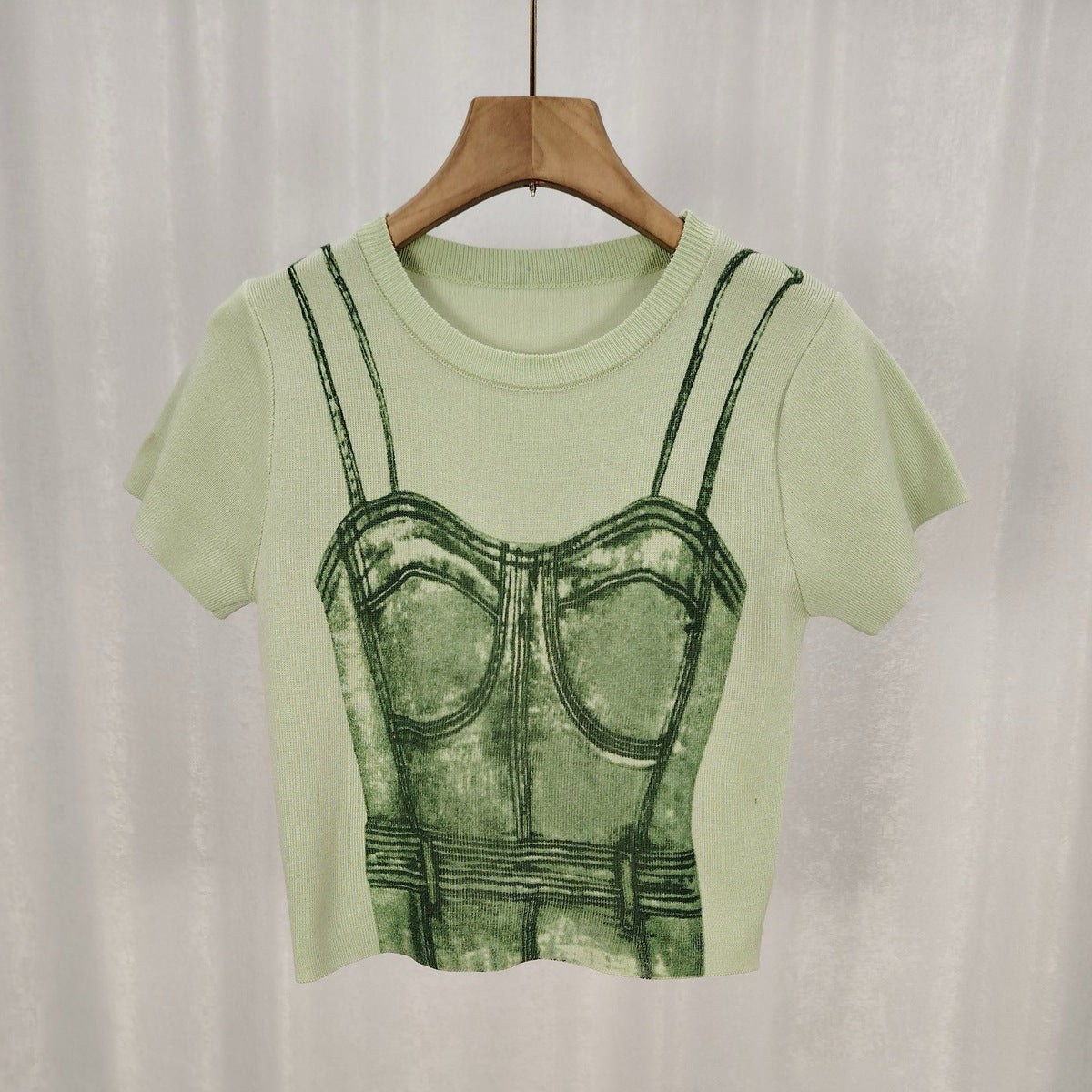 Camiseta de manga corta con estampado casual de moda para mujer