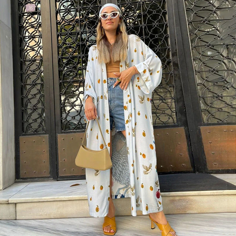 Traje de baño largo con estampado de protección solar para mujer, a la moda, informal, para vacaciones