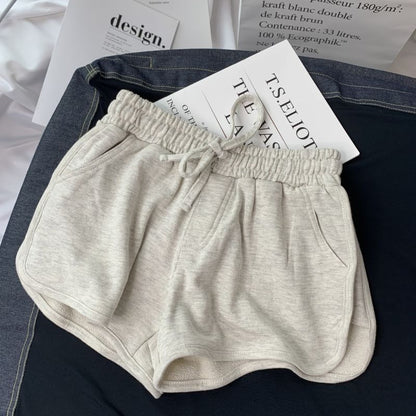 Women Casual Loose High Waist Straight Wide Leg Short