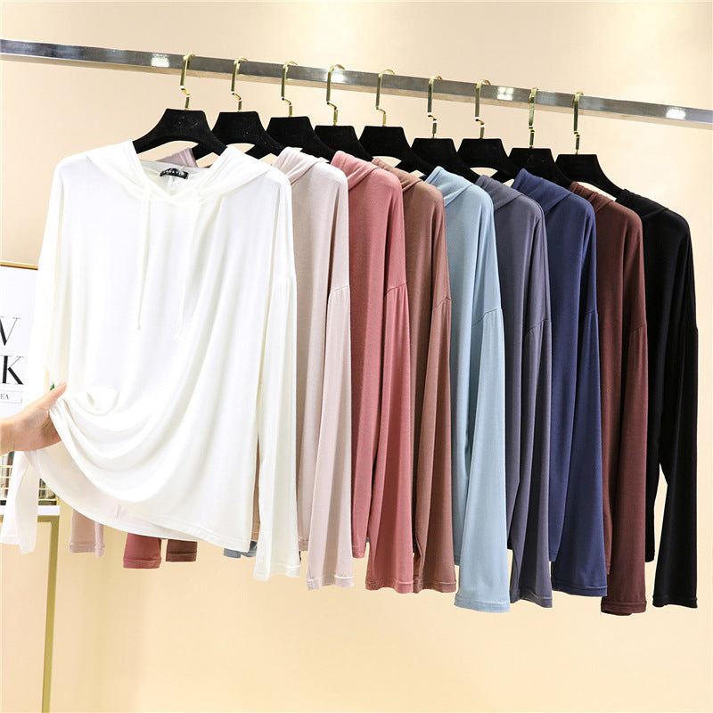 Spring And Autumn Women Fashion Casual Long Sleeve Hooded Sweatshirt