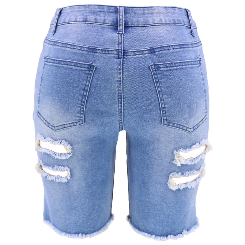 Women'S Fashion Casual Ripped Denim Shorts