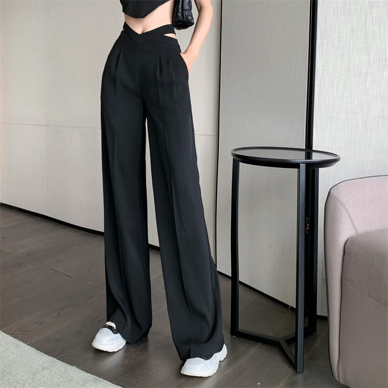 Fashion Women Wide-Leg Casual Summer High Waist Loose Pants