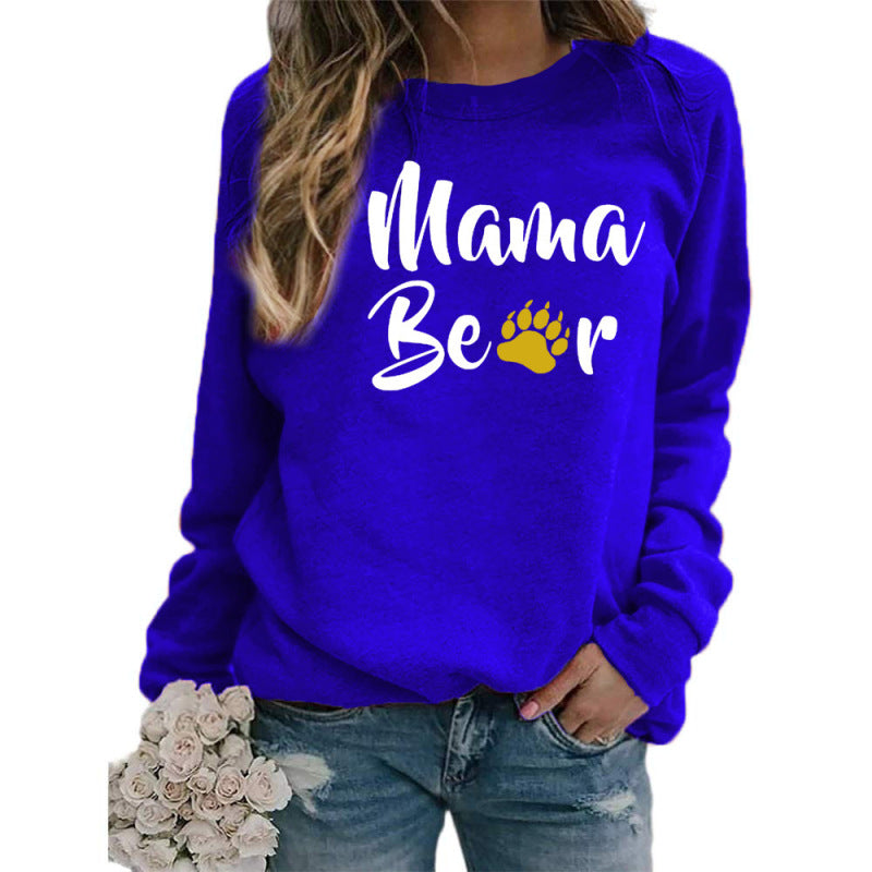 Sudadera con capucha de manga larga y cuello redondo con estampado de letras para mujer, estilo informal y holgado