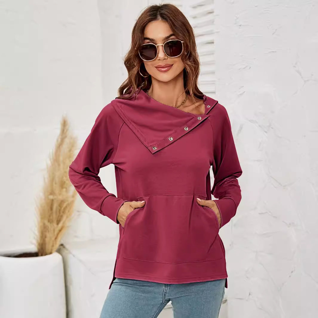 Sudaderas casuales lisas en blanco para mujer