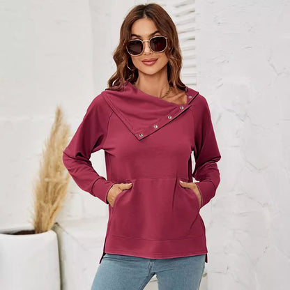 Sudaderas casuales lisas en blanco para mujer