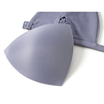 3 Pcs/Set Women Basic Casual Rib Knit Solid Color Bra