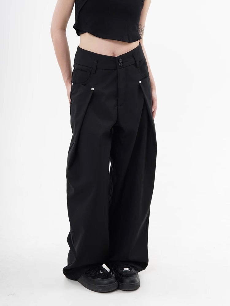 Fashion Casual Women Wide Leg Loose Street Long Cargo Pants