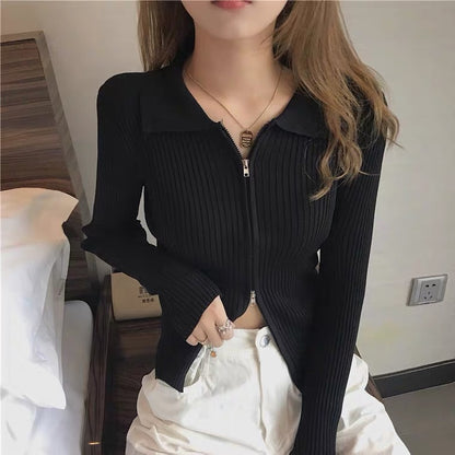 Women Casual Solid Color Base Lar Knit Top Sweater