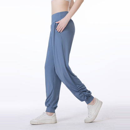 Women'S Casual Solid Color High Waist Quick-Dry Sweatpants