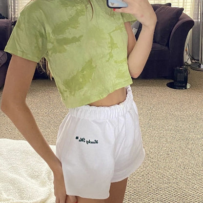 Women Fashion Casual Letter Printing Shorts