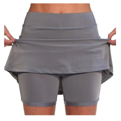 Women'S Fashion Casual Solid Color Mid Waist Pantskirt