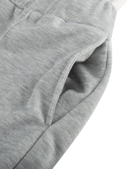 Conjunto de dos piezas de sudadera y pantalones anchos con capucha informales y sueltos para mujer