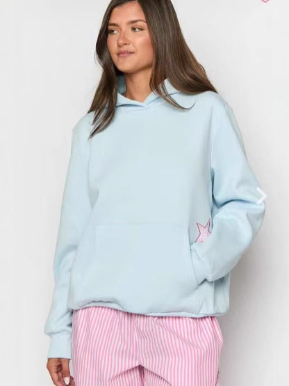 Women Fashion Casual Star Embroidered Long-Sleeve Hoodies