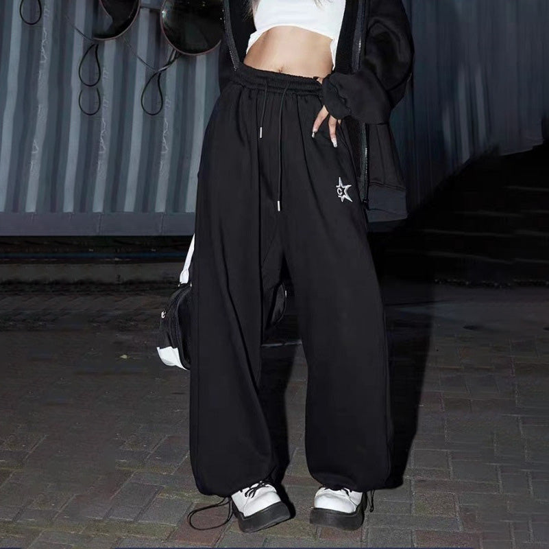 Women Fashion Casual Loose Drawstring Pants