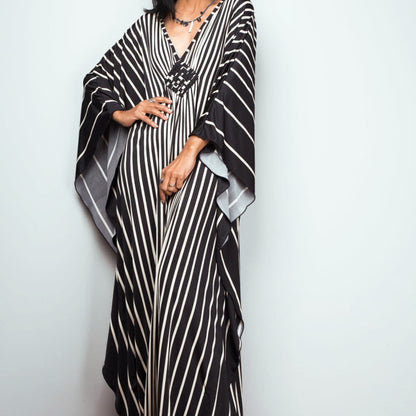 Polyester Printed Loose Woven Robe Vacation Casual Beach Bikini Coverup Women Loose Dress