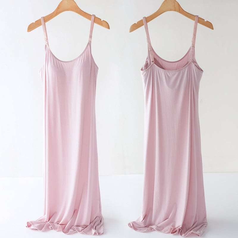 Pregnant Women Fashion Casual Strap Breathable Breastfeeding Dress