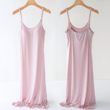 Pregnant Women Fashion Casual Strap Breathable Breastfeeding Dress