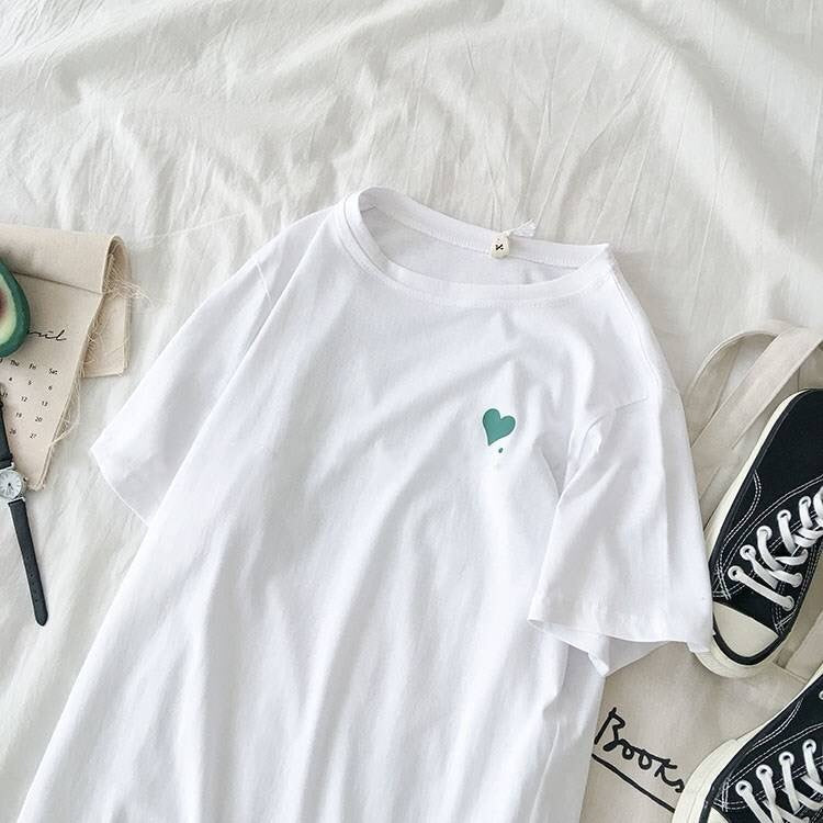 Conjunto deportivo informal de verano para mujer, camiseta de manga corta con estampado de corazón y pantalones largos con cintura elástica