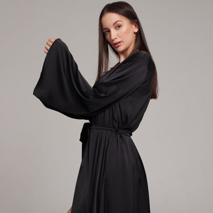 Women Fashion Casual Silk Home Nightgown