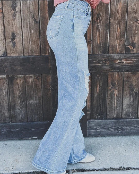 Vaqueros rectos, holgados, rotos y versátiles de cintura alta para mujer