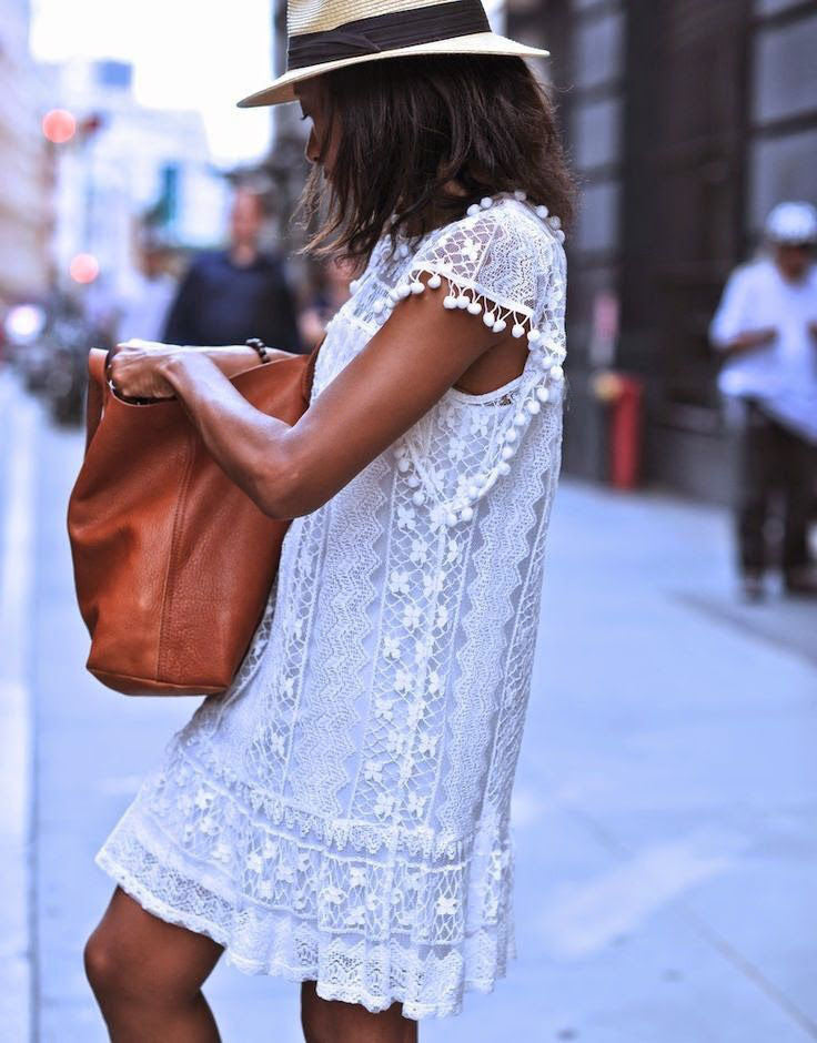 Vestido suelto sin mangas de encaje de color sólido informal de moda para mujer