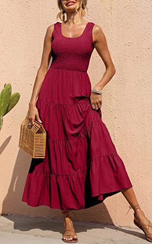 Vestido casual básico de verano para mujer, liso, corte A, estilo swing