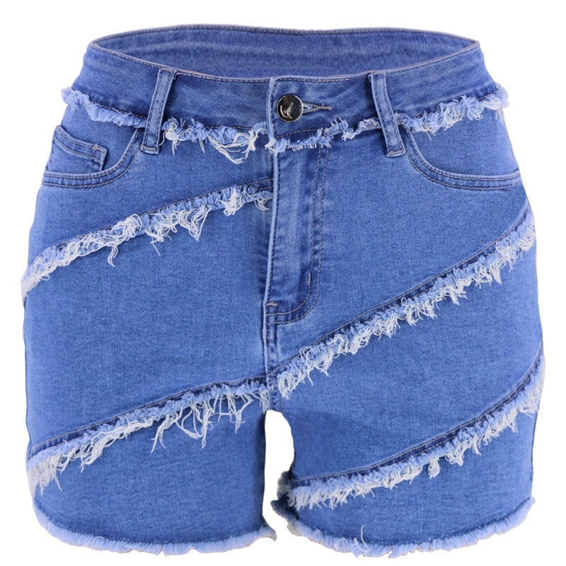 Women'S Fashion Casual Tassel Denim Shorts