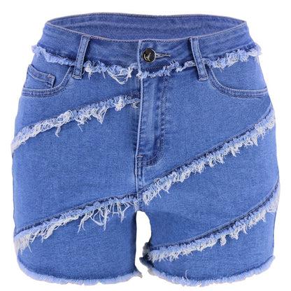 Women'S Fashion Casual Tassel Denim Shorts