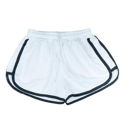 Women Casual Loose Solid Color Wide Leg Drawstring Shorts