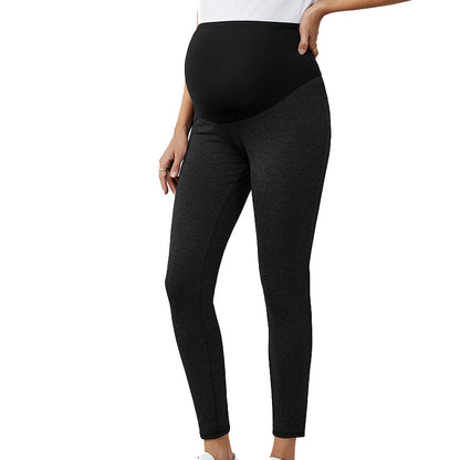 Leggings elásticos informales de cintura alta para embarazadas que levantan la cadera y el vientre.