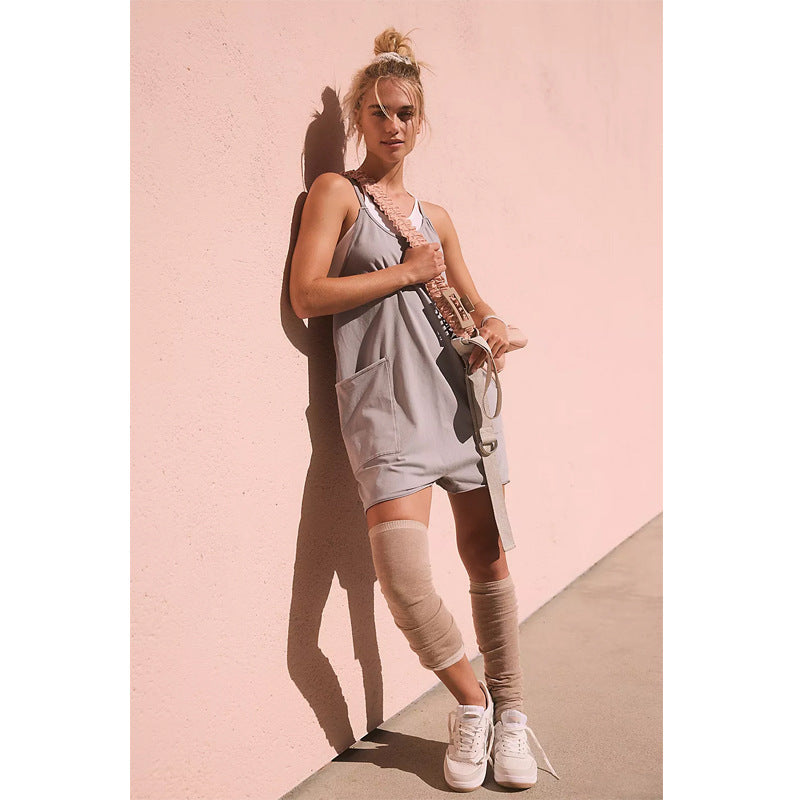 Women'S Fashion Casual Pocket Suspenders Rompers