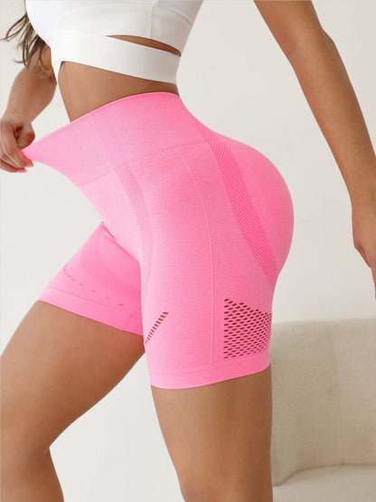 Pantalones cortos de yoga elásticos ajustados para correr, fitness, cintura alta, informales, a la moda para mujer