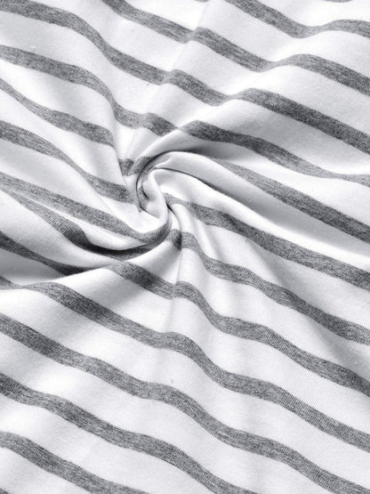 Maternity Casual Stripe Printed Long Sleeve Hooded Breastfeeding Top
