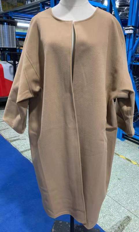 Abrigo informal elegante básico de invierno para mujer, color liso