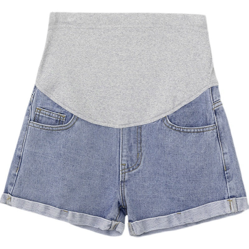 Pregnant Women Fashion Casual Belly Denim Shorts